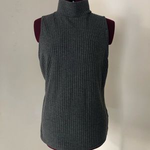 Mock turtleneck sleeveless top